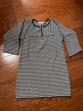 Striped Navy and White Dress